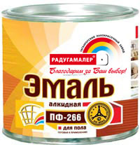 Эмаль ПФ-266 для пола РадугаМалер 0,9 кг